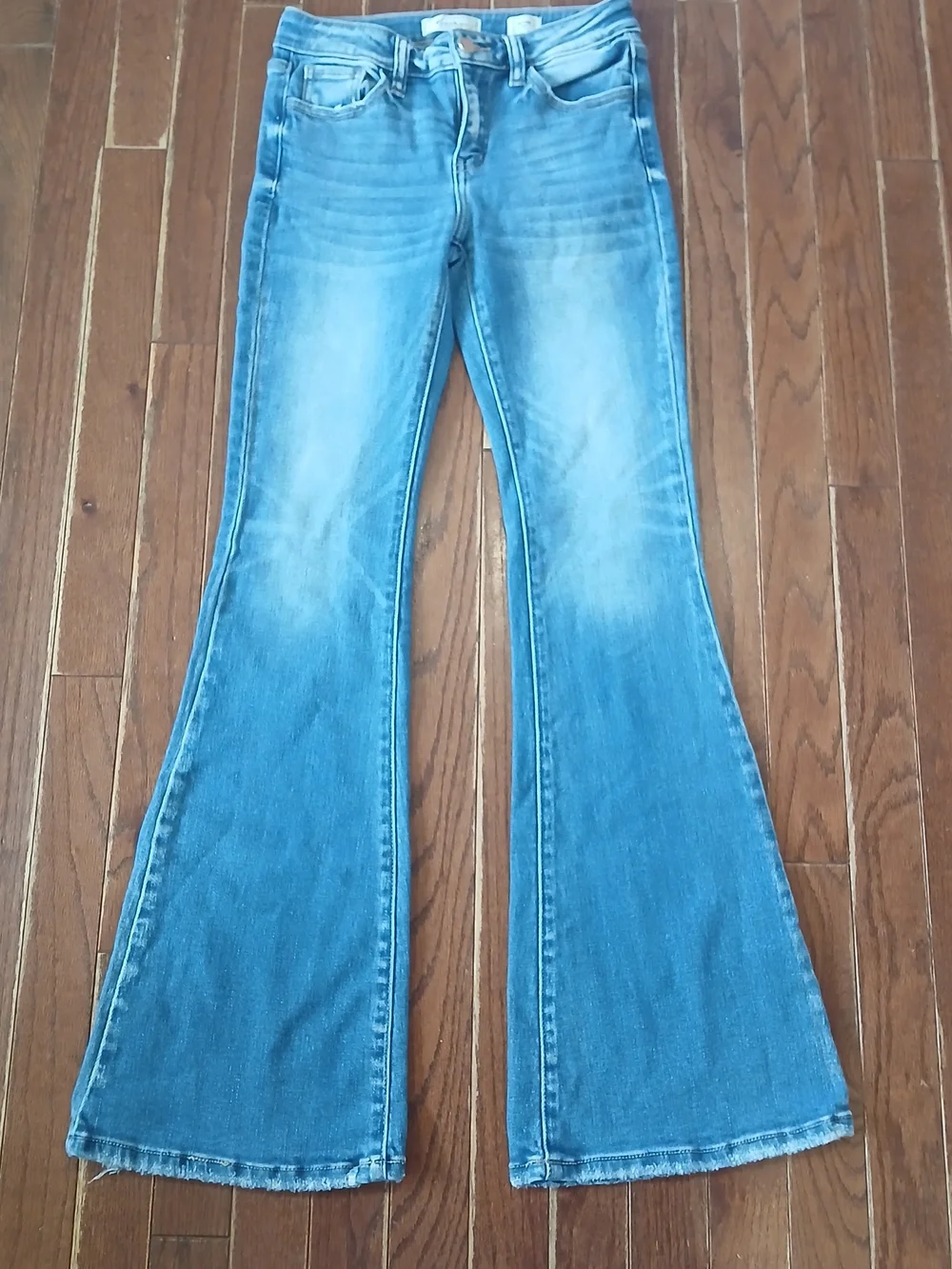KanCan Light Blue Girls Mid Rise Flare Jeans Sz 14 Back To School Fall Cowgirl